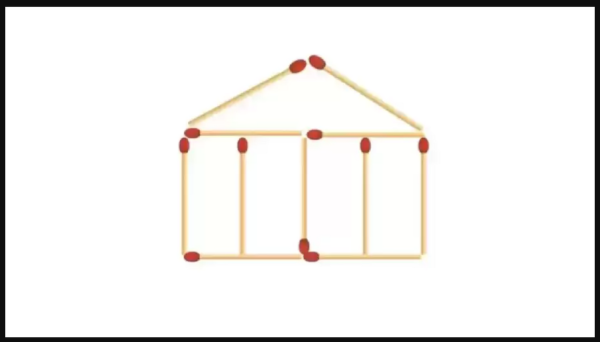 بازی فکری مجذوب کننده؛ 2 چوب کبریت را با دو حرکت جابجا کنید و 11 مربع بسازید!
